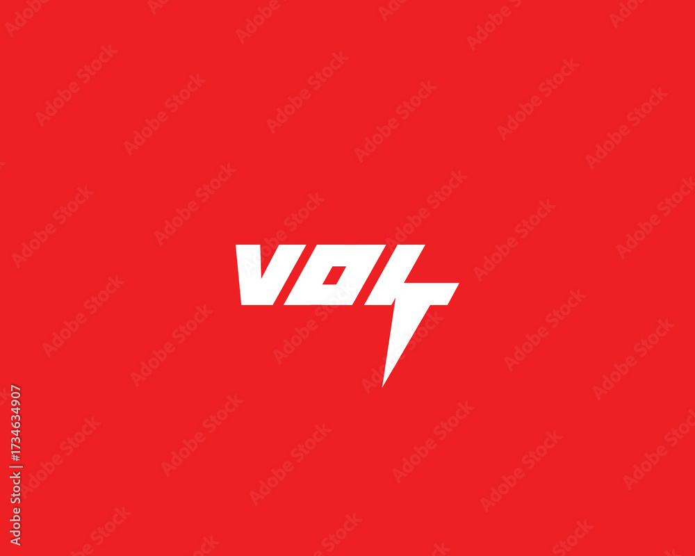 Obraz premium Volt thunder bolt logo design