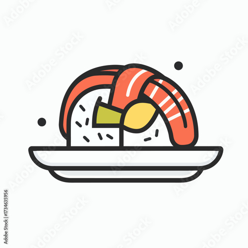 Enjoy the delicate taste of authentic Japanese sushi, a vibrant and colorful culinary delight that brings freshness and flavor to every bite, a delicious treat.