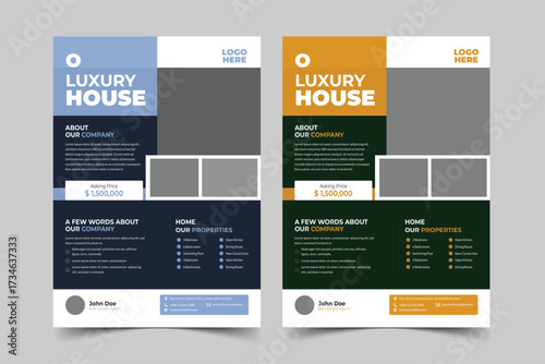 Real Estate Open House Property sale Flyer Design For Real estate Business. Home sale flyer design layout, print ready home sale flyer design template