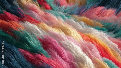 Colorful wind effect created with 2D rendering technique.