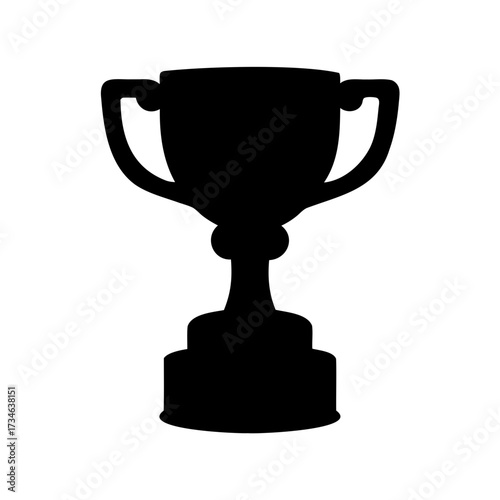Black silhouette image of a trophy cup for winning a competition event