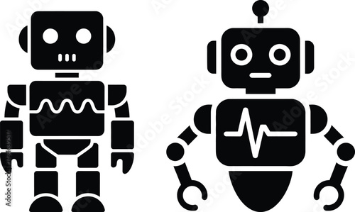 Two simple robotic companions digitized for your creative projects