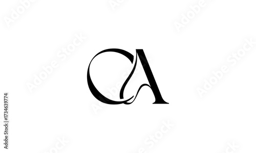 CA initial letters, monogram logo