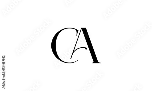CA initial letters, monogram logo