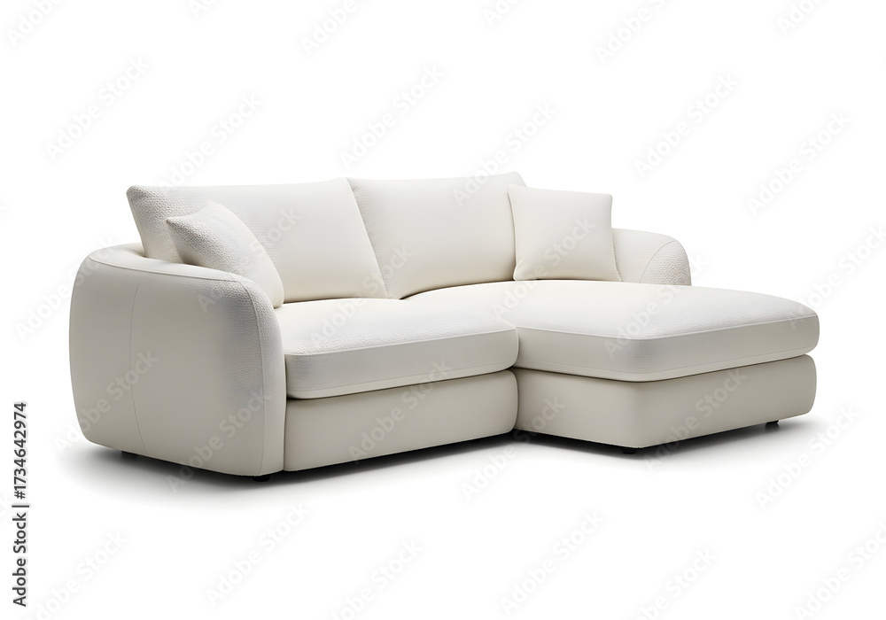 Fototapeta premium modern sofa isolated on white background