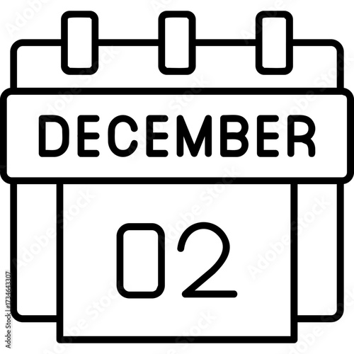 2nd December Date Icon
