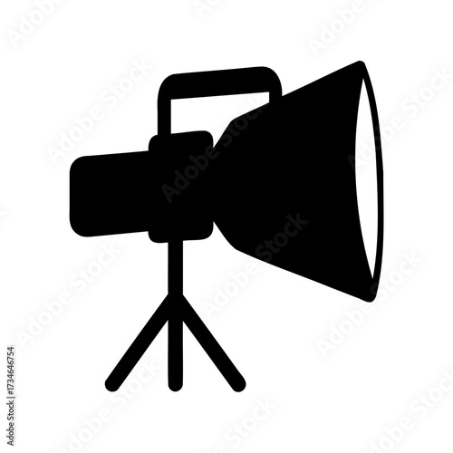 Illustration of a stage light, a tool for film and photography