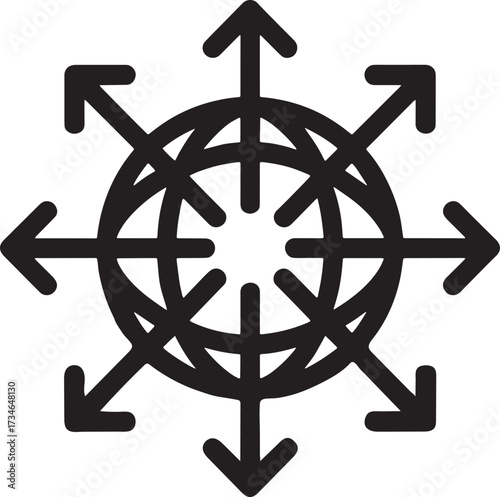 Minimalist Globe Pattern Icon