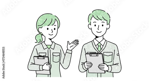 Positive illustration of a man and woman expressing strong support and determination with clenched fists, symbolizing motivation, ambition, and a spirit of encouragement for personal