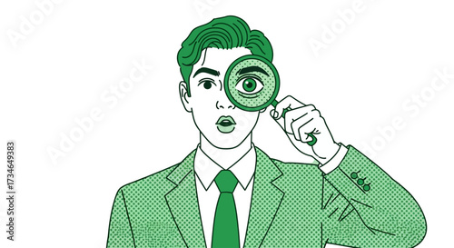 Focused Professional's Meticulous Search for Data and Strategic Insights, Employing Careful Scrutiny for Thorough Analysis and Concept Development