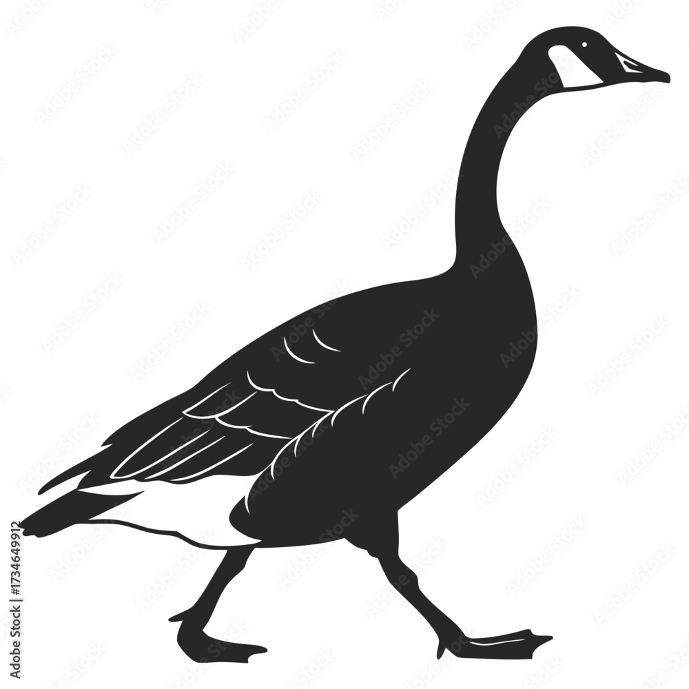 Fototapeta premium Goose Silhouette Vector Design