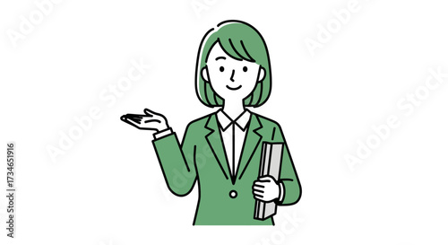 Friendly professional businesswoman avatar presenting valuable insights and offering expert guidance, perfect for modern corporate communication and efficient solution showcasing