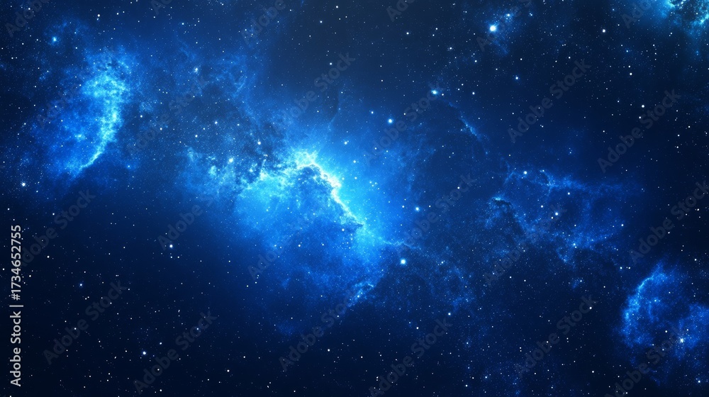 Obraz premium A vibrant blue wallpaper with sparkling stars in a starry sky 