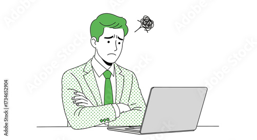 Professional experiencing significant work-related frustration and stress while dealing with a challenging laptop issue, symbolizing modern business pressure and digital difficulties