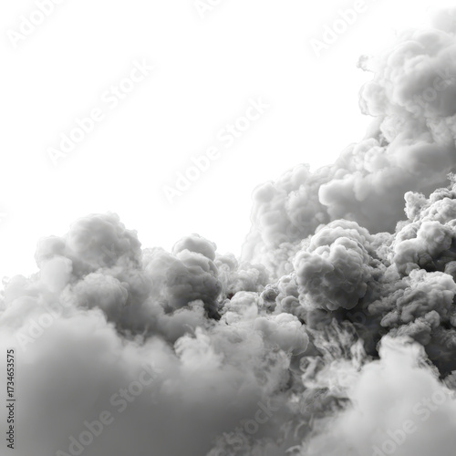 Dramatic gray clouds create an intense atmosphere in the sky during a stormy day