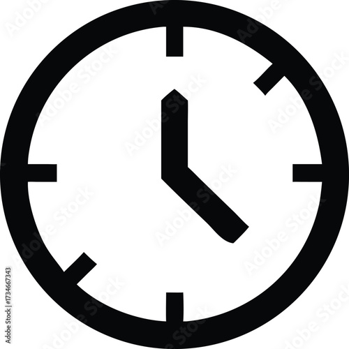 A modern wall clock with black numbers and hands, telling time for offices, homes, and schools, symbolizing punctuality and schedules.