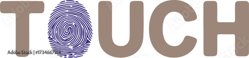 Fingerprint symbolizing the concept of touch and connection