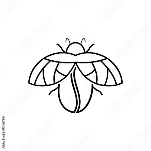 coffee combination bee vector logo, suitable for beverage business logos