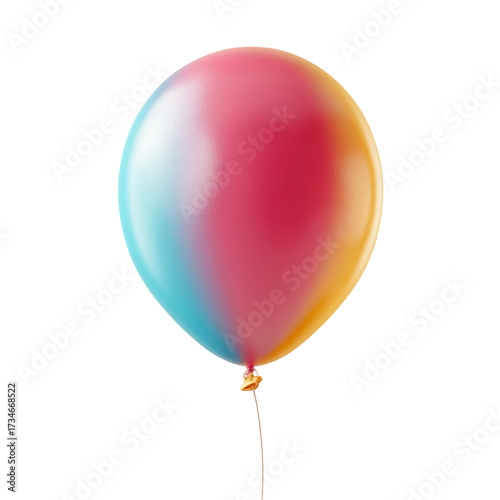 Brightly colored balloon with a gradient design suitable for parties and celebrations