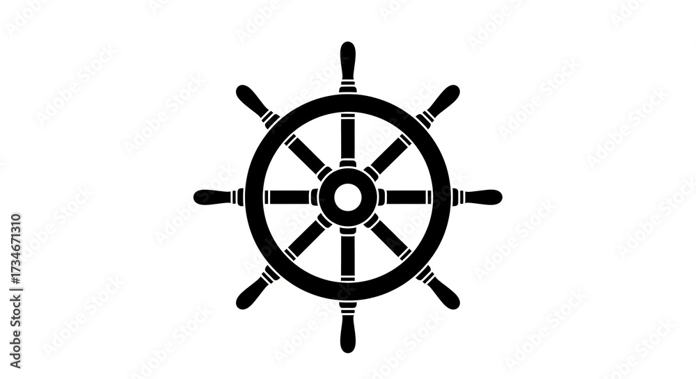 Obraz premium Steering wheel icon isolated