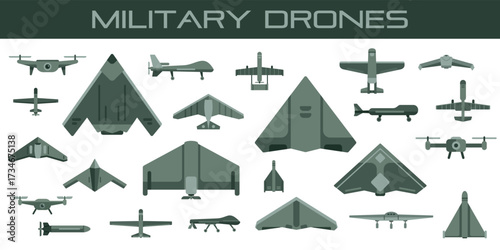 military drones .eps