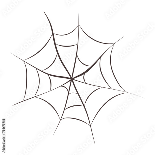 The web is black on a transparent background.
