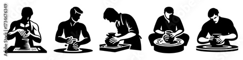 Pottery Process: A Sequence of Craftsmanship and Creation.