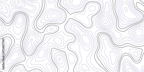 Topographic map patterns, topography line map, suitable for background design an any needs. Abstract black background vector pattern in illustration .