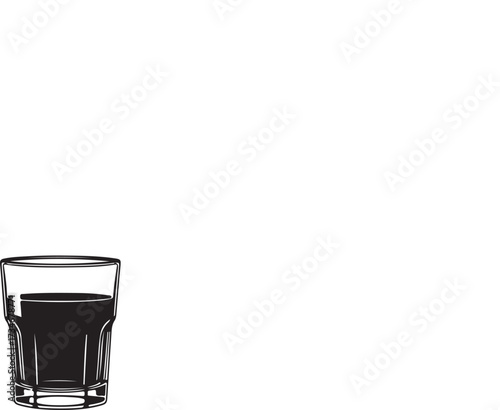 A glass of milk, a glass of cola, and a cup of coffee are displayed on a blank monitor for advertising