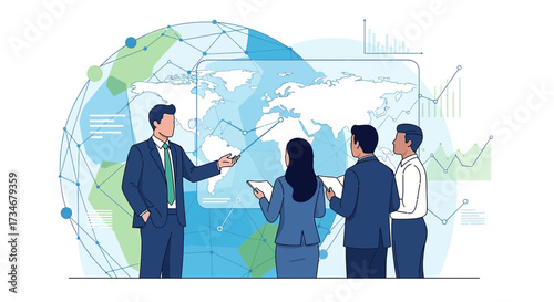 Business Presentation on Global Market Trends and Growth Strategies for International Expansion