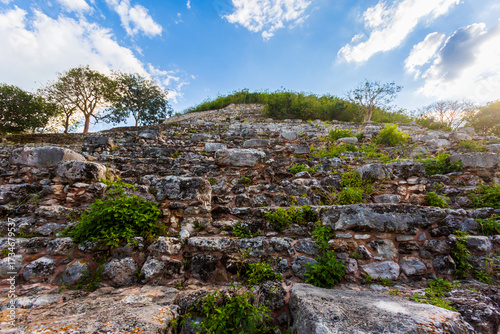 Izamal pyramids archeological site in Mexico