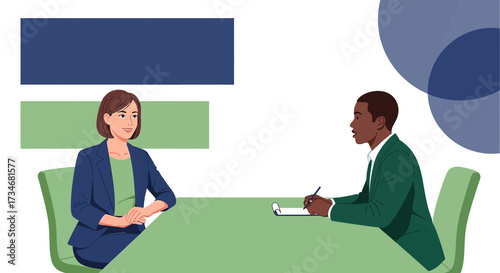 Diverse professionals in a modern office setting engaging in a productive discussion