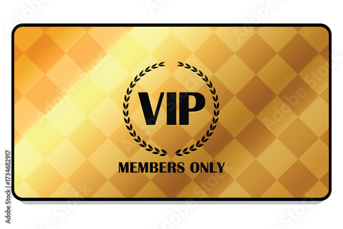 VIP Invitation. Premium gold VIP card. Luxury vintage Pattern and black Label. eps 10 vector.
