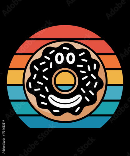 Donut Retro Style Vintage