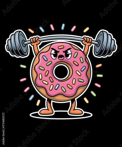 Weightlifing - Funny Fitness Workout Gym Donut
