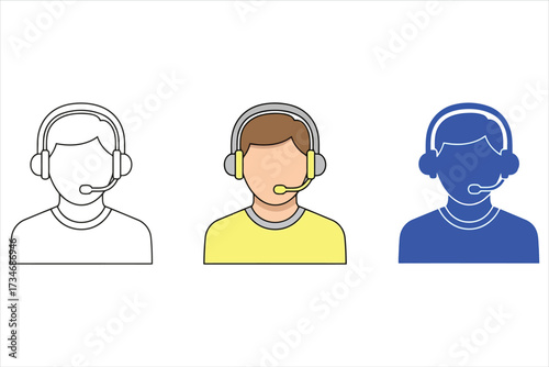 Vector art of a man using a laptop and a drone delivering a package illustrates drone delivery, ecommerce, and modern logistics solutions