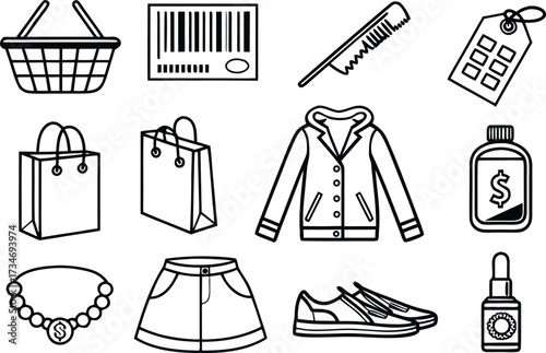 Vector set of cleaning product icons and symbols design