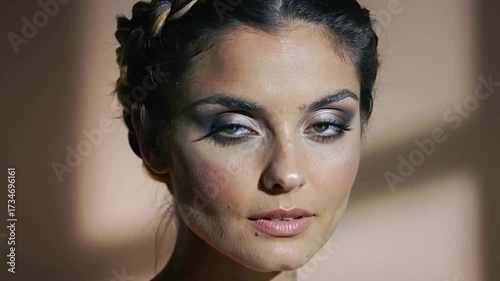 close-up portrait of a woman