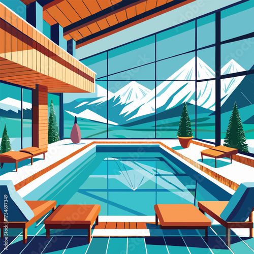 swimming pool in hotel