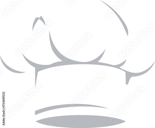Classic white chef hat symbol representing culinary expertise and professional cooking skills for restaurants and kitchens flat design vector illustration white background