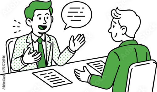 Isometric Business Interview Illustration – Vector for Communication, Presentation, and Professional Dialogue isolated On Transparent Background