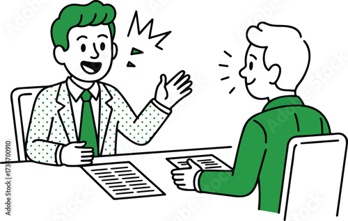 Isometric Business Interview Illustration – Vector for Communication, Presentation, and Professional Dialogue isolated On Transparent Background