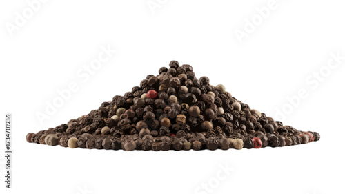  pile of peppercorns isolated on transparent background