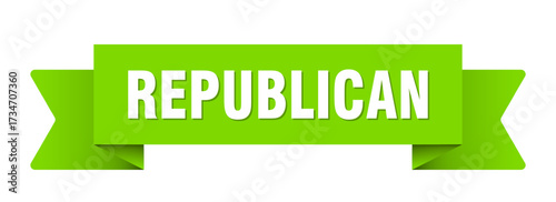 republican ribbon isolated on transparent background. republican ribbon