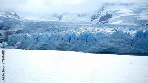 Wallpaper Mural Pristine Snowfield Slowly Panning Towards a Distant Glacier Landscape powerofnature, nature, sky Torontodigital.ca