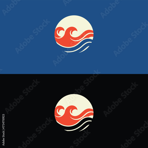 A captivating wave logo design, embodying the essence of ocean, sea, and coastal beauty, isolated on white background, perfect for travel, tourism, and marinerelated ventures