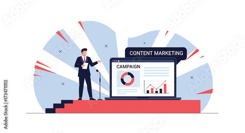 Content marketing strategies and campaign presentations for successful business growth