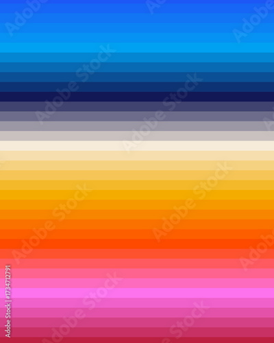 Colorful striped background with horizontal bands of vibrant hues and a modern feel