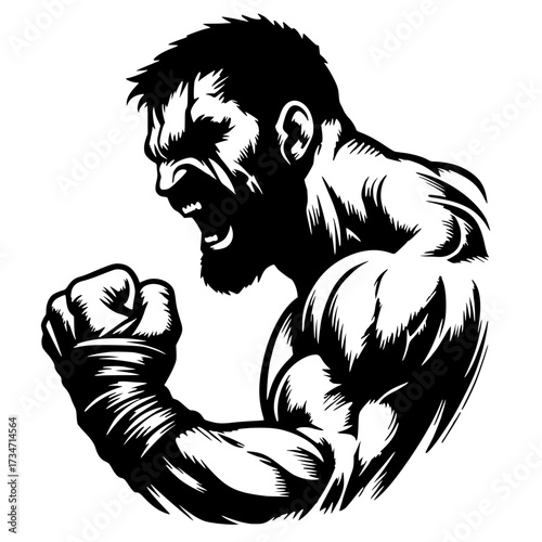 Portrait of a street fighter
