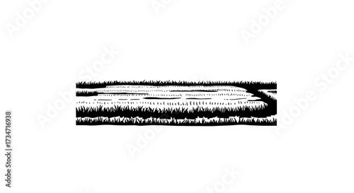Abstract sound wave visualization black and white dynamic audio frequencies visual representation Flat design vector illustration white background.